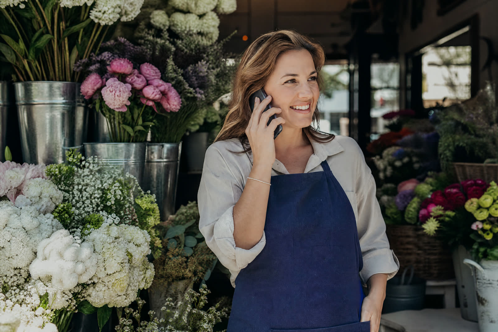 Business owner taking the call